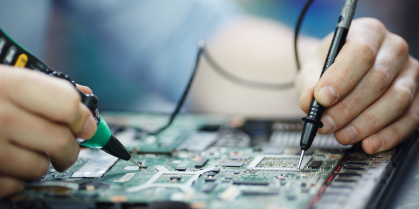 PCB repair and electronics service in Dubai by Al Barsha Electronics LLC technician