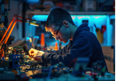 Laptop Repair Technician Servicing Laptop in Al Barsha