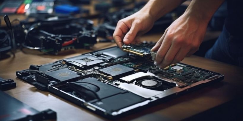 Desktop motherboard repair and SSD upgrade service at Al Barsha Electronics LLC, Al Barsha Dubai